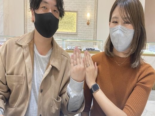 滋賀県草津市｜人と被らないデザインで世界トップの品質を誇るFISCHERの結婚指輪をご成約頂きました