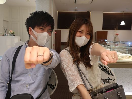 大阪府│可愛いデザインが特徴のMariageの結婚指輪をご成約頂きました