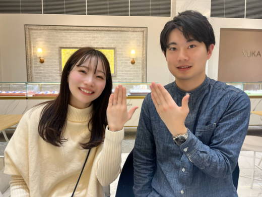 京都市｜鍛造製法のウェーブデザインIDEALプリュフォールの結婚指輪をご成約頂きました