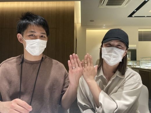 滋賀県長浜市｜強度を誇るフィッシャーの結婚指輪とサプライズでGRACEKAMAの婚約指輪をご成約いただきました