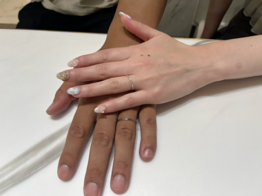 京都市北区｜細身でも安心な鍛造のロゼットデイズの結婚指輪をご成約いただきました