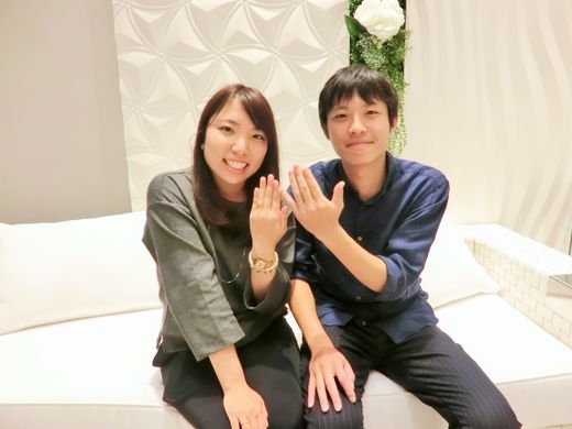 良い指輪を選ぶ事が出来ました。