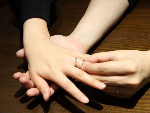 自分好みに ピッタリの指輪に出会うことができました。
