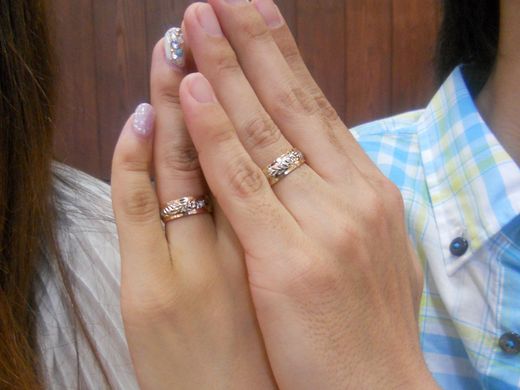 おそろいの彫りとデザインが素敵♡