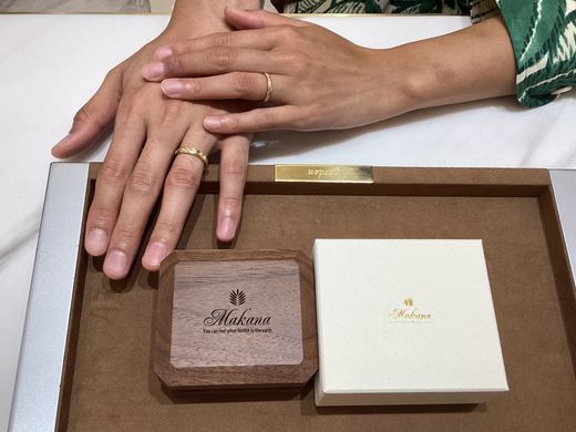 garden京都本店でマカナの結婚指輪をご成約・ご納品させていただきました宮崎県のお二人様