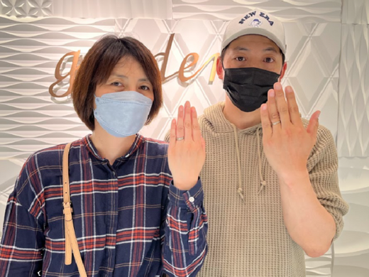 兵庫県神戸市兵庫区Makanaの結婚指輪をご成約頂きました