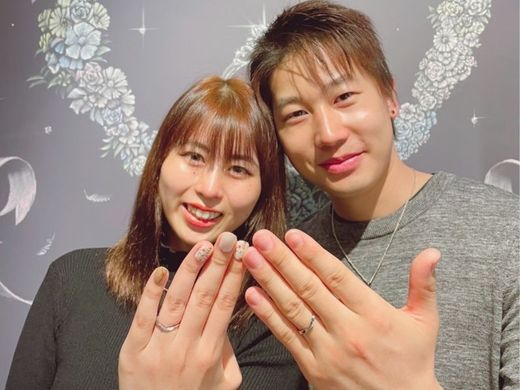 彼に見守られながら選んだ指輪♪