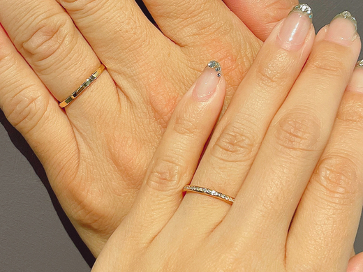 細身リングでさりげなく♪