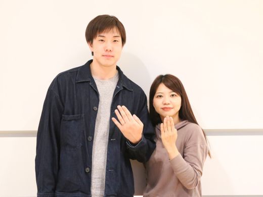 ふたりだけの特別感のあるリングが出来ました☆