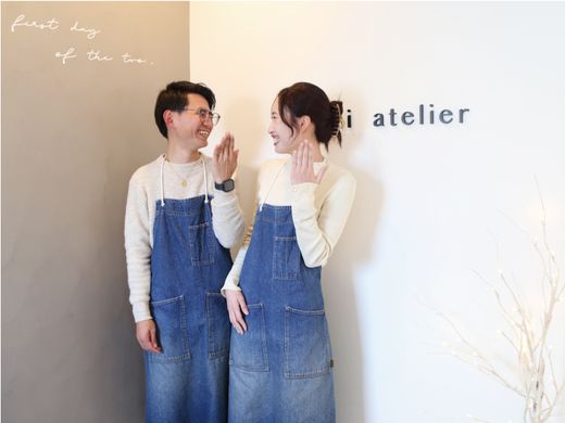 アレンジをプラスした手作りリング