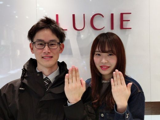 結婚指輪は華奢可愛いLUCIEのLeafageで決まり！