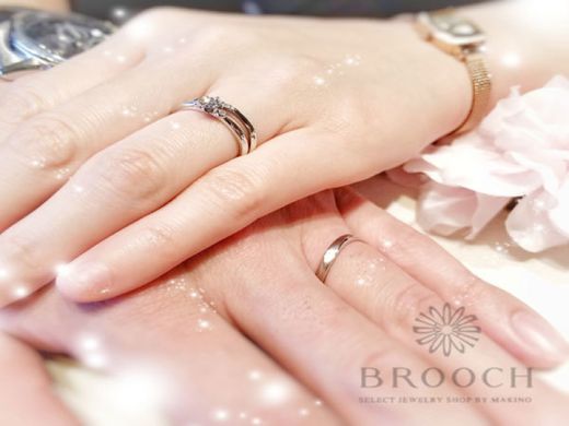 ロゼットの「月あかり」マリッジリング