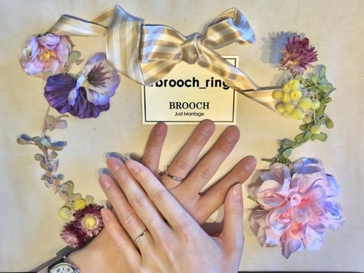  シンプルデザインのコンビネーションリングNIWAKAニワカの雪佳景