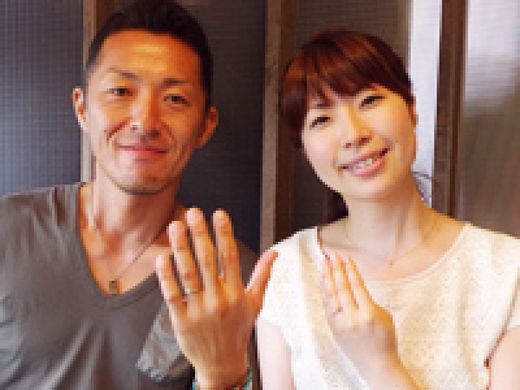 BROOCHエンゲージリングとBRIDGEのマリッジリング、Euro Wedding Bandのマリッジリング