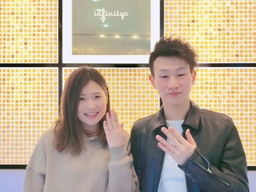 お互いの好みがピッタリ合ったInfinityLoveの結婚指輪