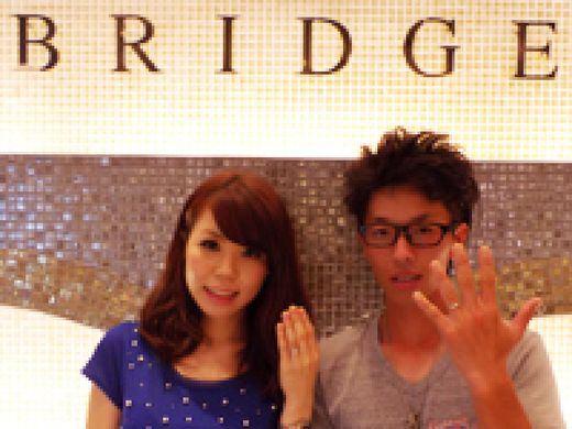 ブリッジ「一輪の薔薇」＆マリッジリング「永遠の絆」