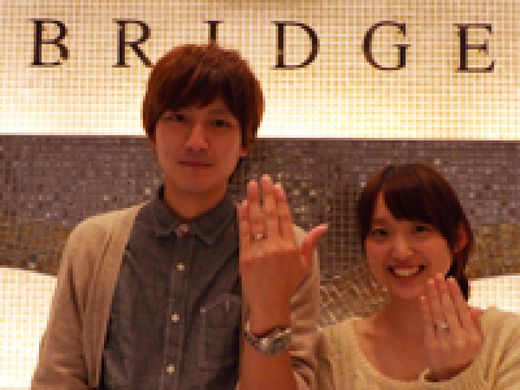 BROOCHエンゲージリングとBRIDGEのマリッジリング