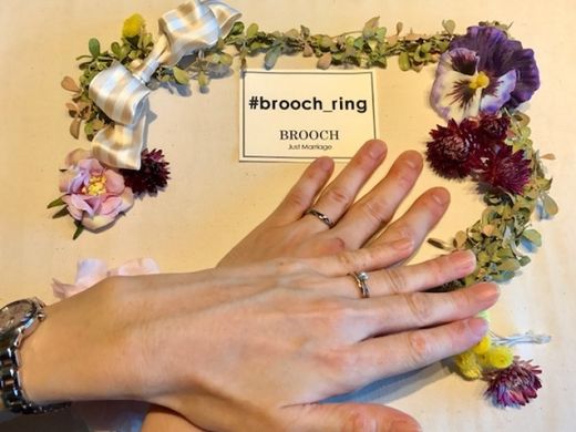 ニワカの指輪から気に入ったものをそれぞれ持ち、世界に一つのペアリングにしました