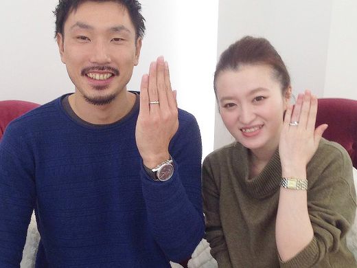 二人のこだわりをつめこんだ結婚指輪