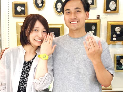 マットな質感、おしゃれな花嫁様の”ツヤ消しマリッジリング”