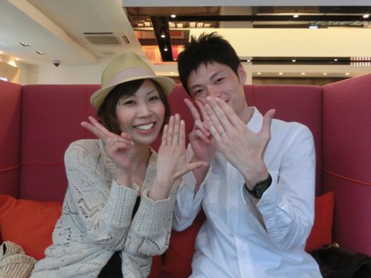 スタッフさんのおかげでスムーズなリング選びができました