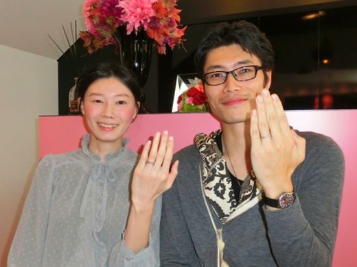 エメラルドカットのダイヤがとってもお気に入りです。