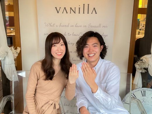 ふたりとも納得できる結婚指輪がみつかりました