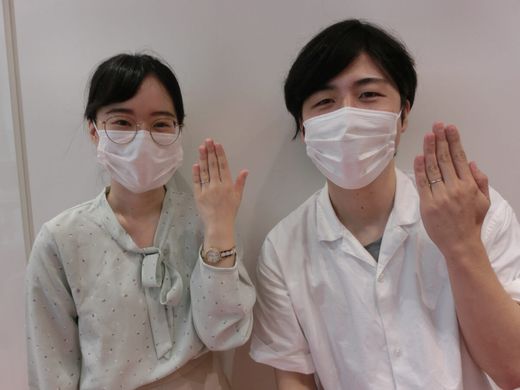 特別アレンジの指輪ができあがりました