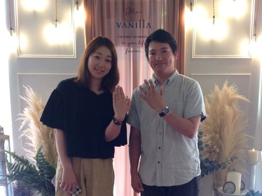 今回は結婚指輪のクリーニングに来店しました♡