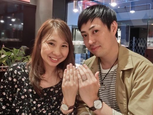 コンセプトとデザインがふたりにぴったりなリングが見つかりました☆