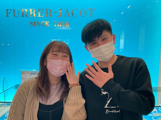 好みのデザインの結婚指輪に出会えました！