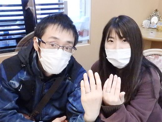 ピンクダイヤモンド・マット加工の結婚指輪をオーダー！