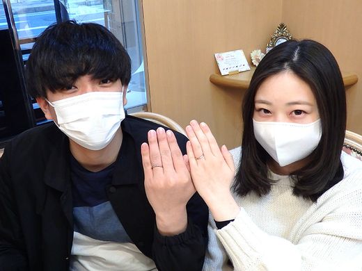 ピンクゴールドとプラチナの結婚指輪に一目ぼれ！