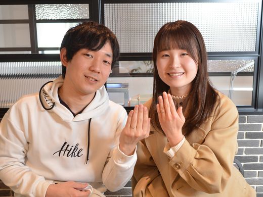 完成した指輪はイメージ通り(それ以上)でとても可愛かった!