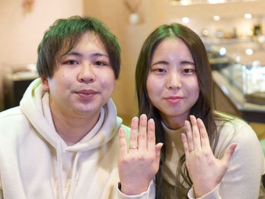 肌なじみがよく、かわいい指輪を作って下さり、ありがとうございます。