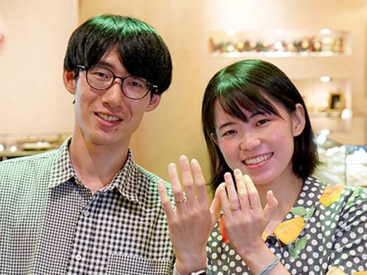 とても丁寧に対応して頂き、自分達の希望通りステキな指輪を作成してもらえました。