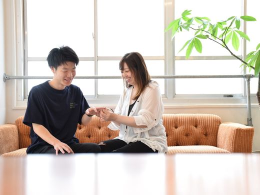 僕たちが彫った彫りがそのまま指輪になっていて...！