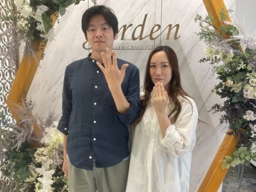 日本の鍛造ブランドIDEALプリュフォールの結婚指輪をご成約頂きました