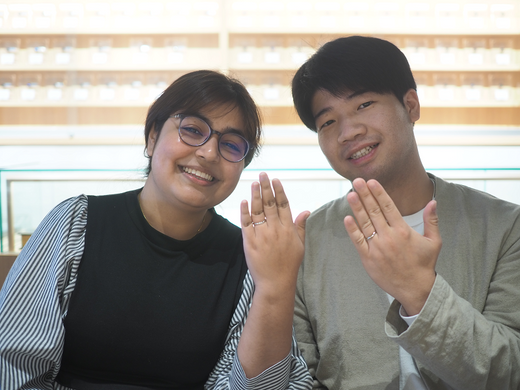 つくば周辺で色々なブライダルショップに行きましたが、ここが一番雰囲気が良くリングの種類も豊富で選びやすかったです。店員さんの丁寧な接客のおかげで自分たちのペースで選ぶことができました。