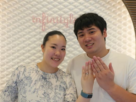 リングの展示がわかりやすくて、スムースに自分たちの好みがわかりました♪