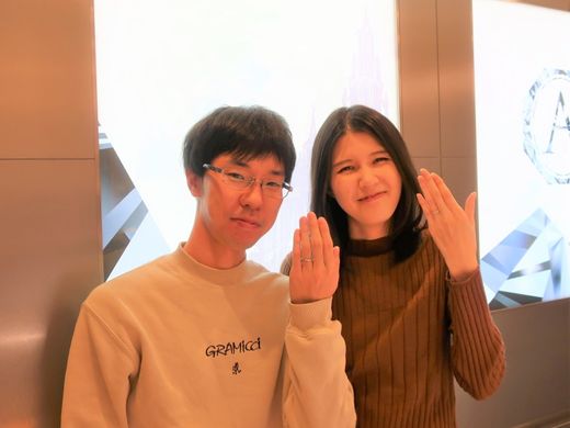 指輪のキラキラに魅了されました♡