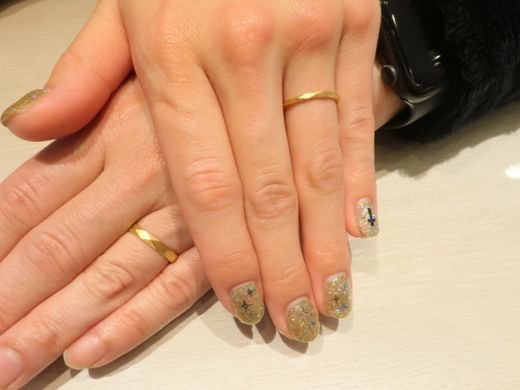 ファセットリングの可愛さからカスタムした自分たちらしいオシャレなマットデザイン