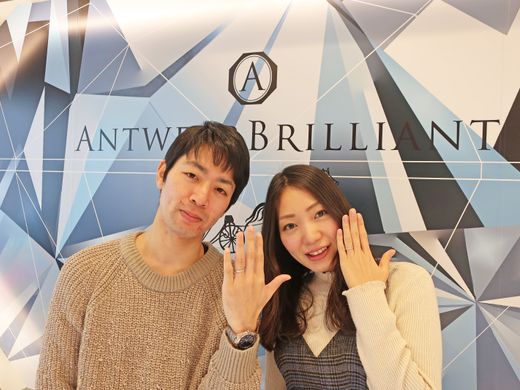 ダイヤモンドの輝きがどこのお店よりもキレイでした！