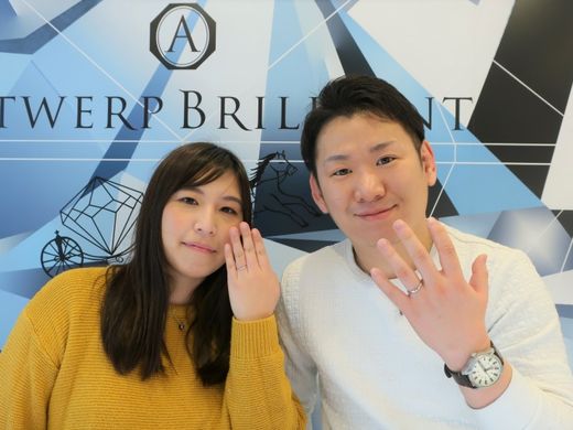 お互いに気に入るデザインを見つける事が出来ました！