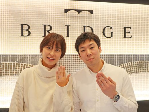 ダイヤモンドのお話も印象深く、指輪も自分のイメージ通りで素敵なデザインに出会えました！