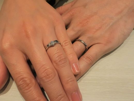 奥様が選んだこだわりの結婚指輪と、奥様にサプライズで用意したご主人様のプロポーズ♪