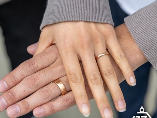 極太　槌目マリッジリング