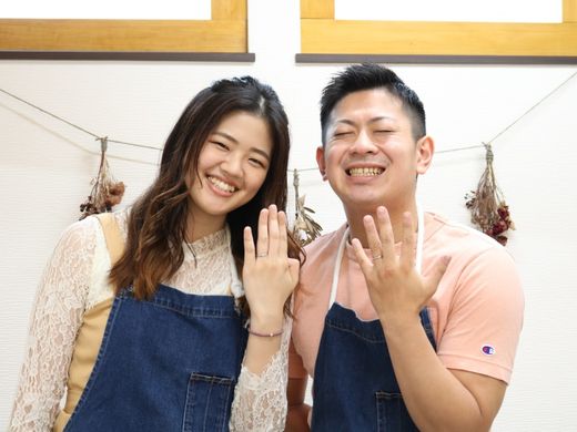 細身のリングにお気に入りのセンターミルとラインを