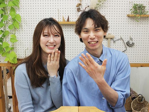 指輪の一部を贈りあって。シェアリングの手作り結婚指輪