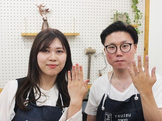 お好みの幅感を取り入れた手作り結婚指輪